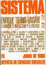 Sistema nº 71-72. Enrique Tierno Galván. El Hombre, el Intelectual, y el Político