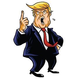 TRUMP SE DILUYE EN SU PROPIA CARICATURA